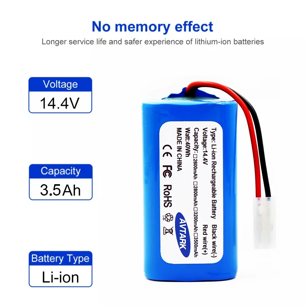 

2024 Upgrade 14.8v 3500mAh 18650 Li-ion Battery for Xiaomi G1 Vacuum-Mop Essential MJSTG1 Robot Vacuum Cleaner Batteries