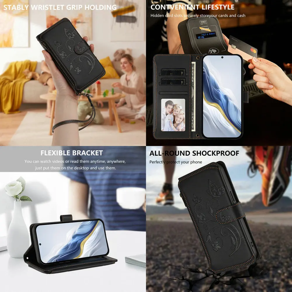 حافظة لهاتف OPPO Realme GT7 Pro Racing 7T 6T 6 T 5G بسحاب بطاقة جلدية Etui لهاتف Realme GT Neo 6 5 SE 2 3 3T Neo7 Turbo #3