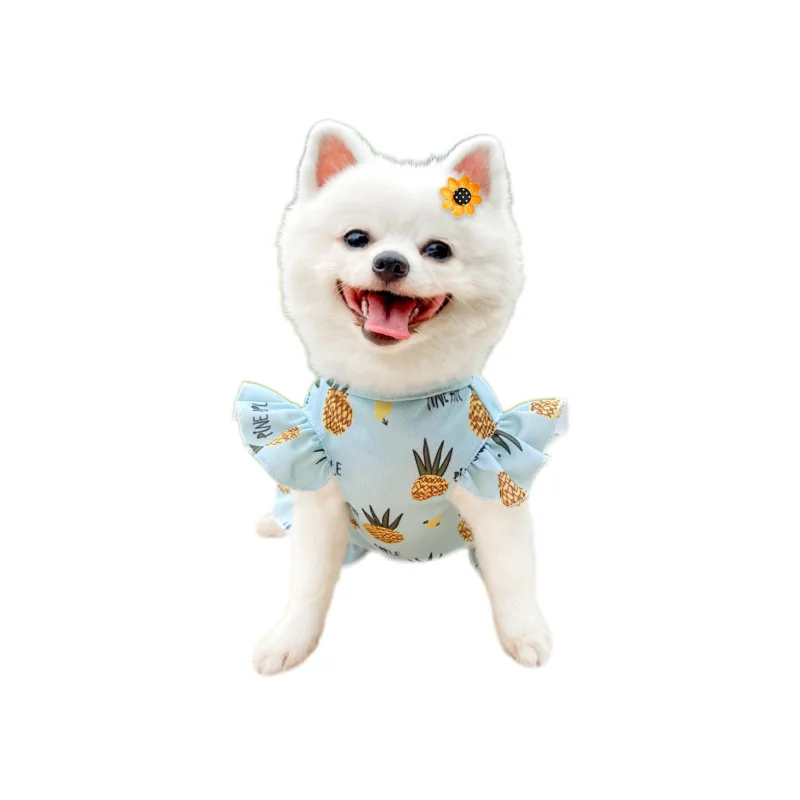 Princess Style Dog Dresses Summer Strawberry Dress for Dog Pet Puppy Clothes Cute Print Cat  Skirt Chihuahua Dog Clothes