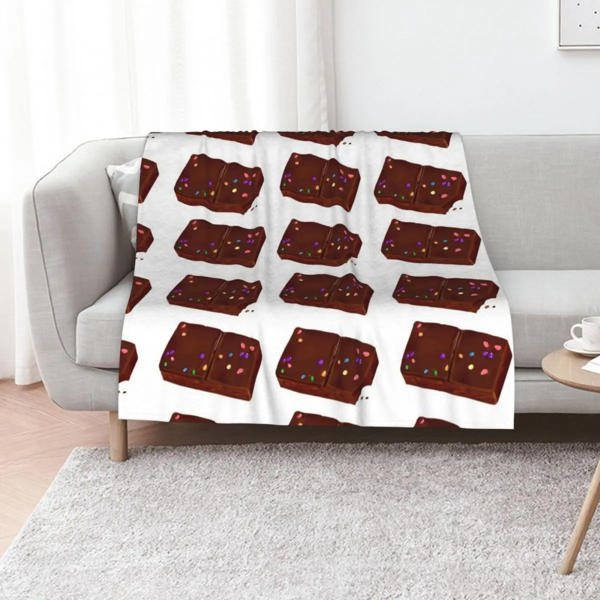 cosmic brownie pattern Throw Blanket Foldable Soft Warm Blanket for Outdoor Use