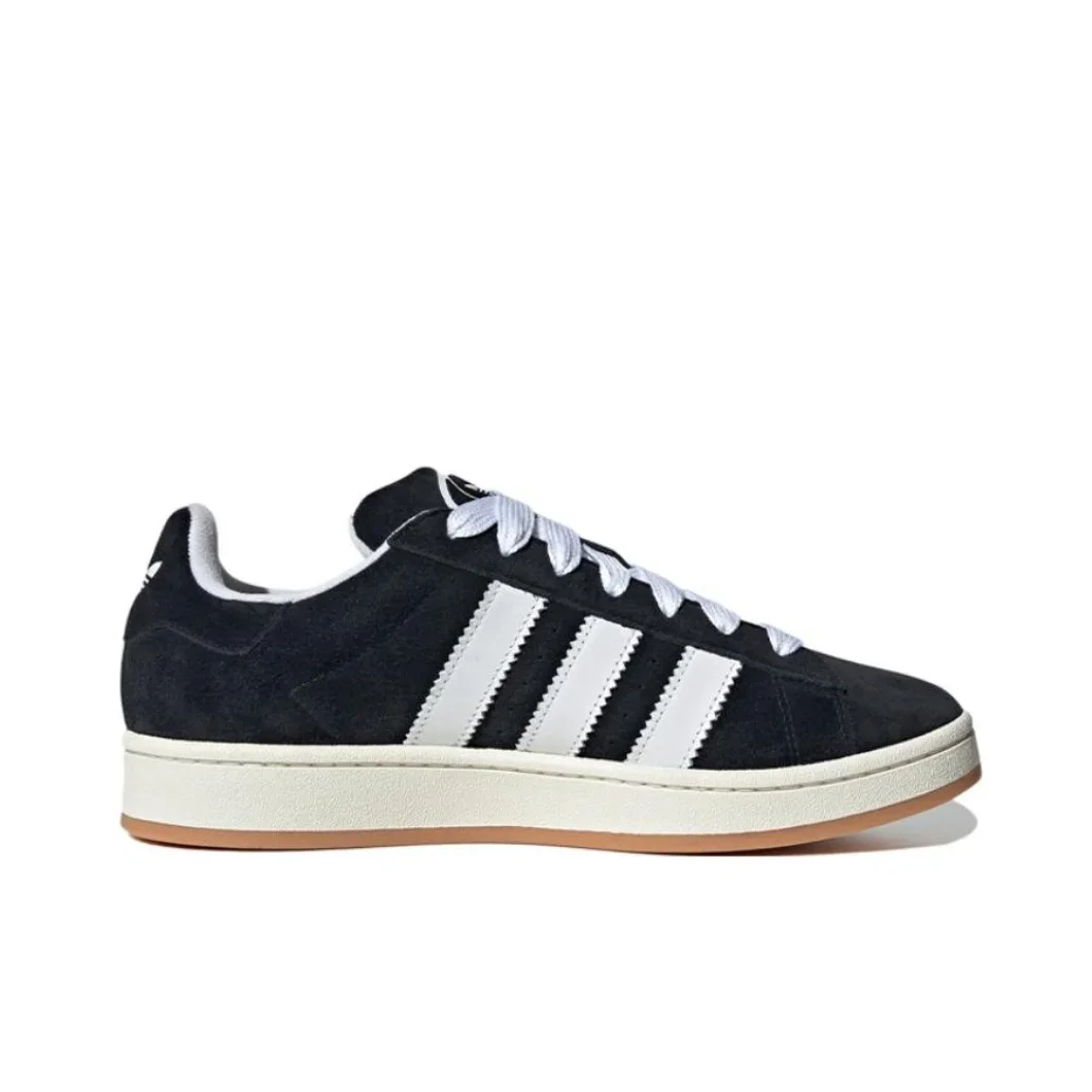 Adidas CAMPUS 00s Men's and Women's Low Top Boardshorts Abrasion Resistant Slip Resistant Casual Shoes Black and White Colorway