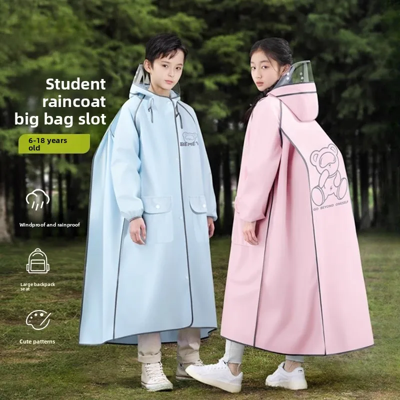

Thiened Long Children's Raincoat Full Body School orm Special Use Raincoat for Primary And Middle School Students 2025 ...