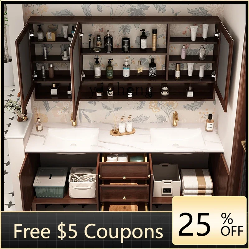 

Modern Medieval Double Basin Bathroom Cabinet French Wash Table Bathroom Cabinet Oak