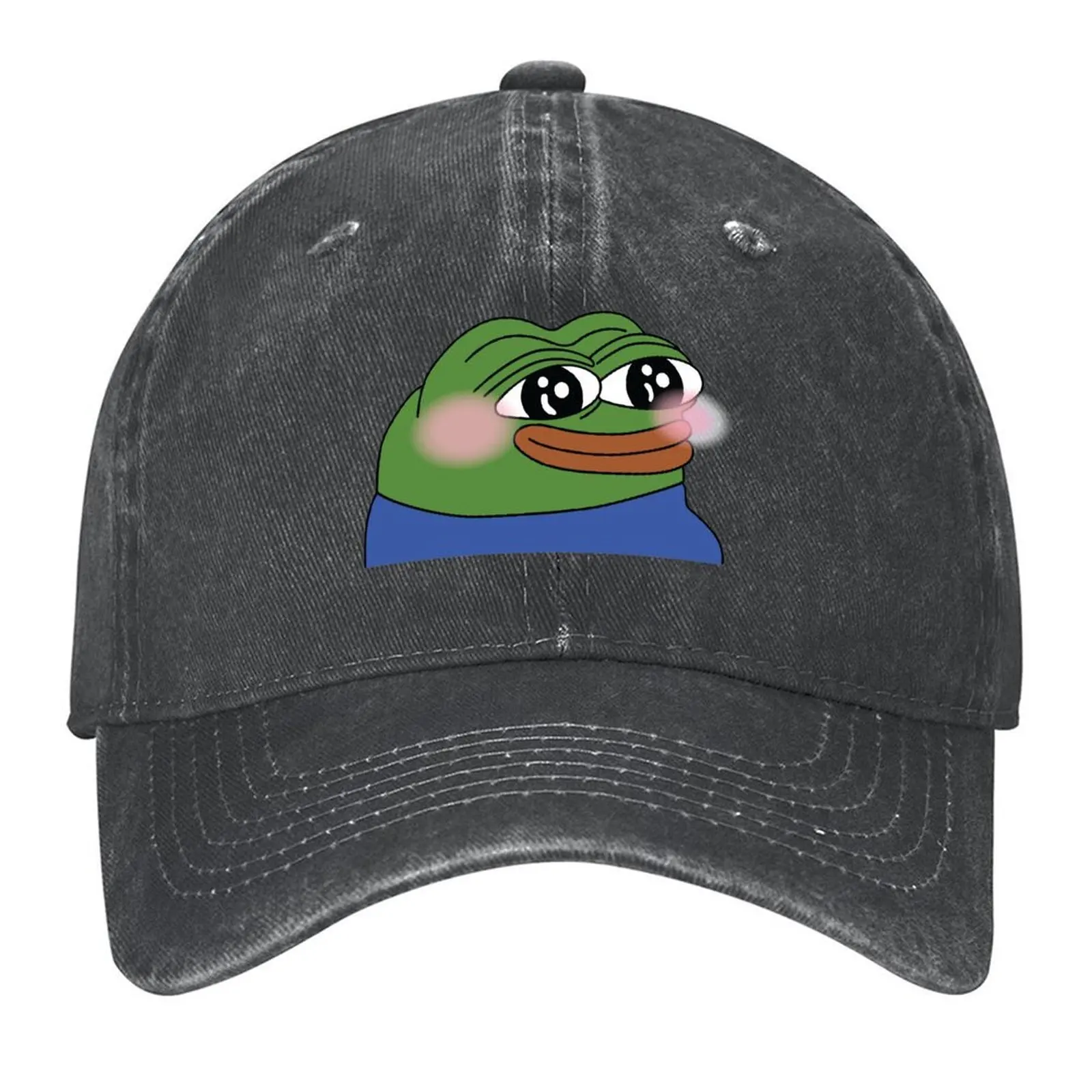 

peepoBlush Emote High Quality Baseball Cap Sun Hat For Children Brand Man cap Streetwear Hip Hop Golf Wear Men Women's