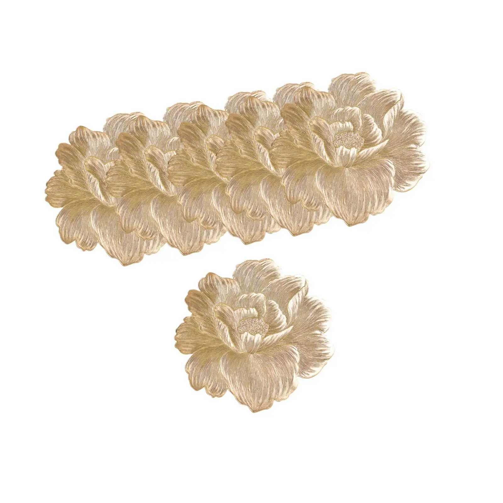 PVC Flower Tray Placemat Washable Round Dining Mat Non Slip Table Decor for Anniversary Party Celebration