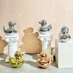 Disco Duck Bedroom Decoration Handmade Mirror Disco Ball Duck Shape Home Art Decor Modern Cute Duck for Table Ornaments
