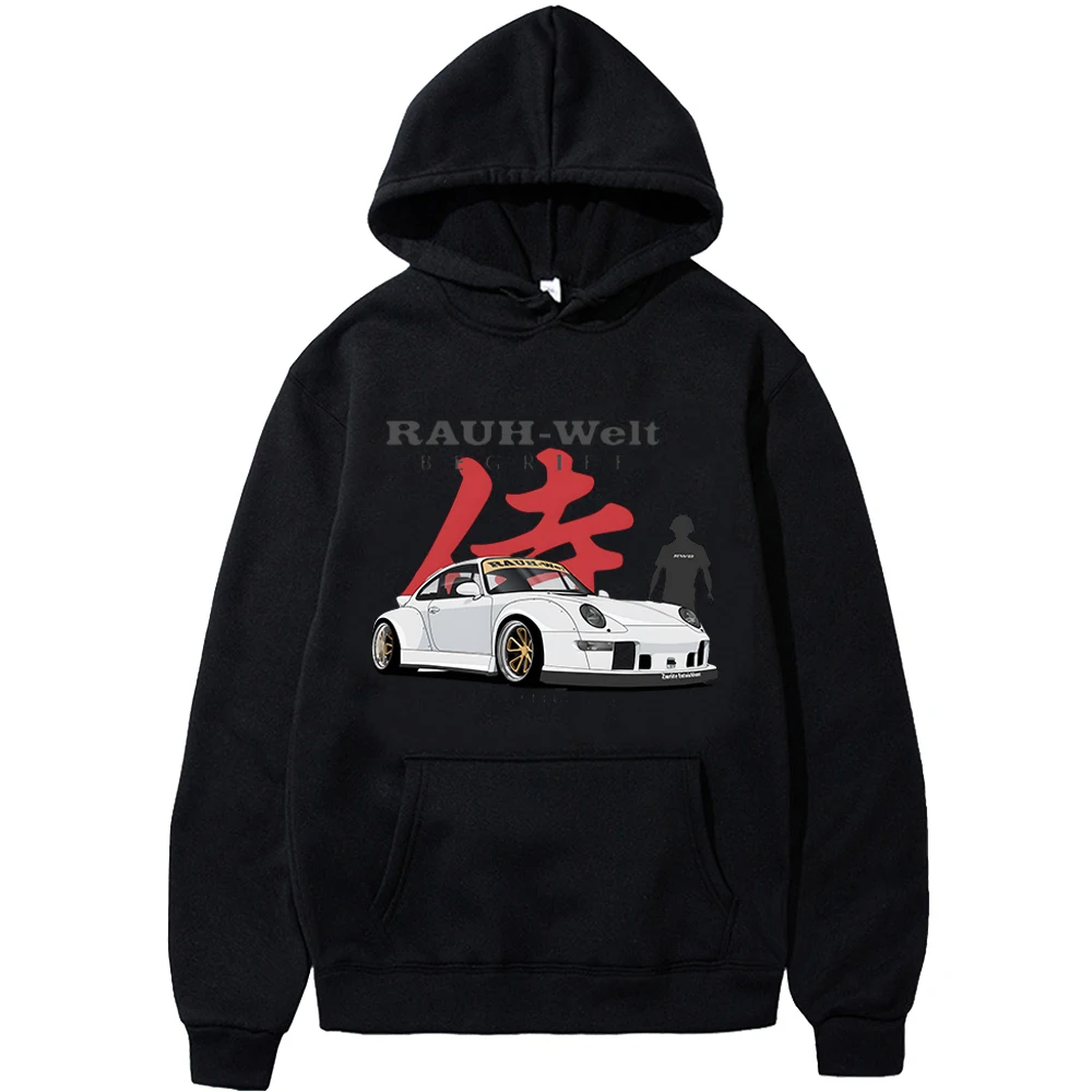 Sudadera con capucha de Manga larga con estampado japonés, ropa de calle Jdm, Harajuku, sudadera de gran tamaño, Hip Hop, Unisex