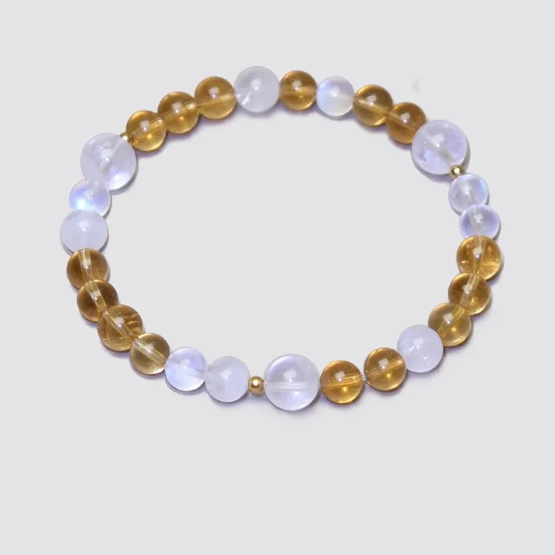 

Jishengji Five Elements Balance Brac Женский аксессуар с призраком Желтые бусины Ace Белый лунный камень Ювелирные изделия Кристалл Lucky HandS