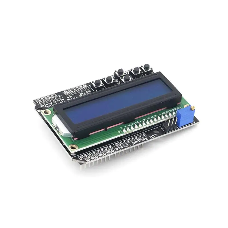 1602 LCD Keypad Shield LCD1602 LCD 1602 Module Display For ATMEGA328 ATMEGA2560 Raspberry Pi Blue Screen