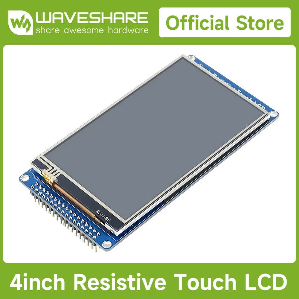 

Waveshare 4inch 480*800 Pixels IPS LCD, Resistive Touch, 8080 Parallel Interface 65K colorful screen