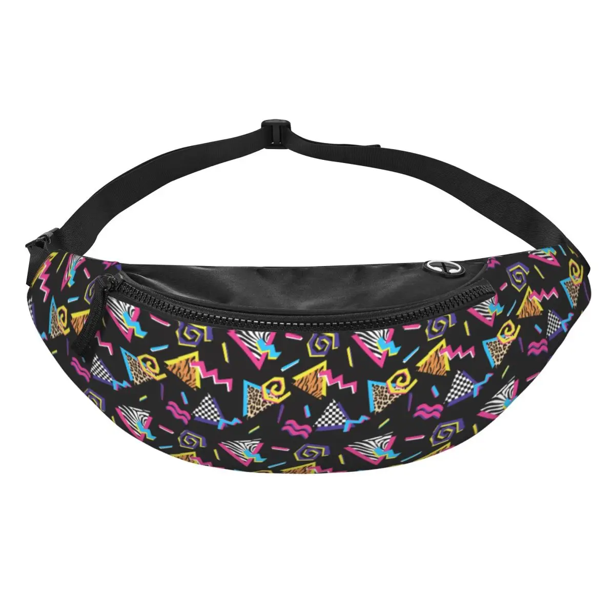 Custom Retro Vintage 80s 90s Fanny Pack Men Women Cool Fashion Style Crossbody Waist Bag for Hiking Phone Money Pouch