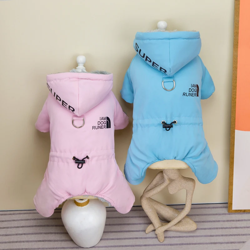 Winter Warm Dog Jumpsuit Waterproof Pet Clothes Jacket Schnauzer Chihuahua Overalls for Small Medium Dogs French Bulldog Onesies