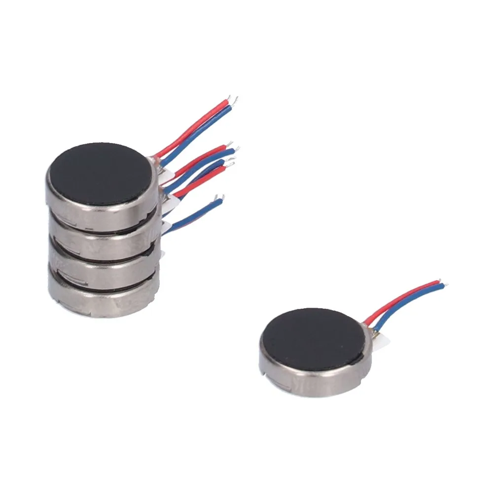 Durable DC 3V Mini Vibration Motors 12000rpm Self Adhesive Vibrating Motor 10x2.7mm Low Noise Coin Button Type Motor For DIY