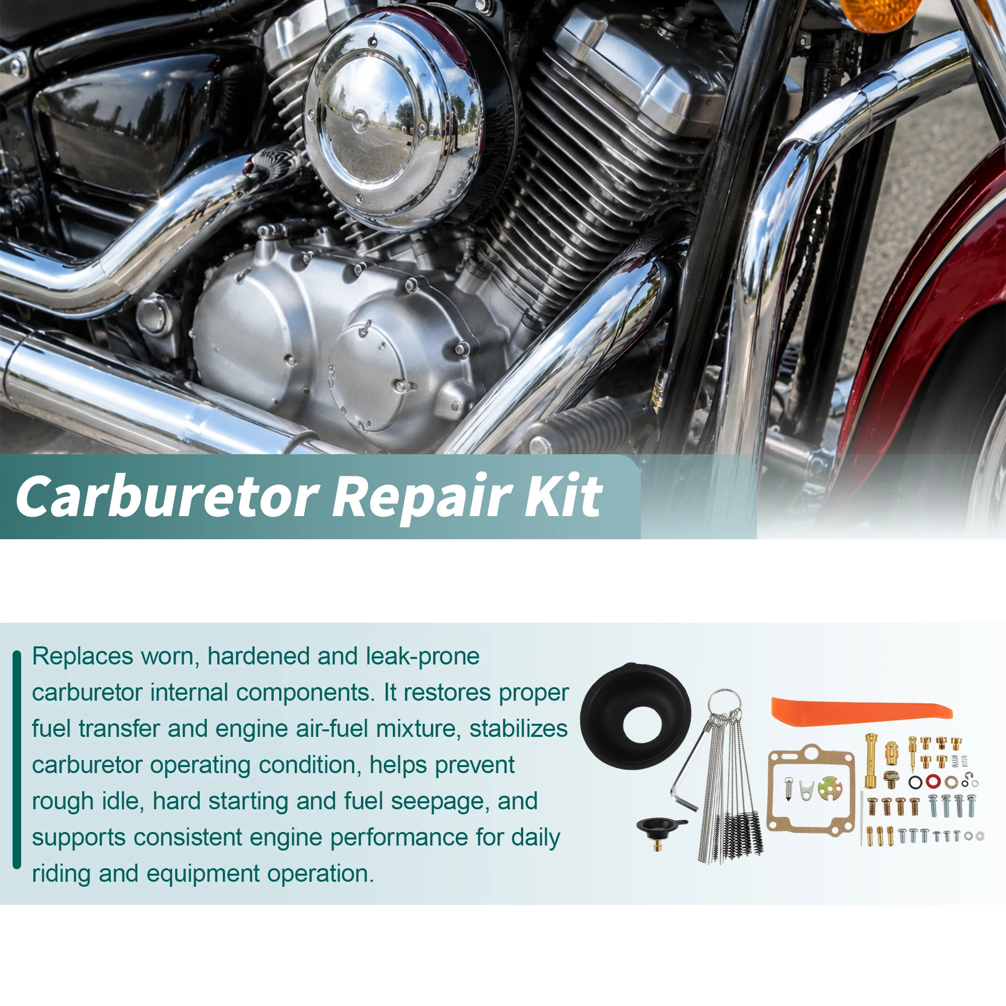 Motoforti Carburetor Rebuild Kit for Suzuki for Savage LS650 1986-2004
