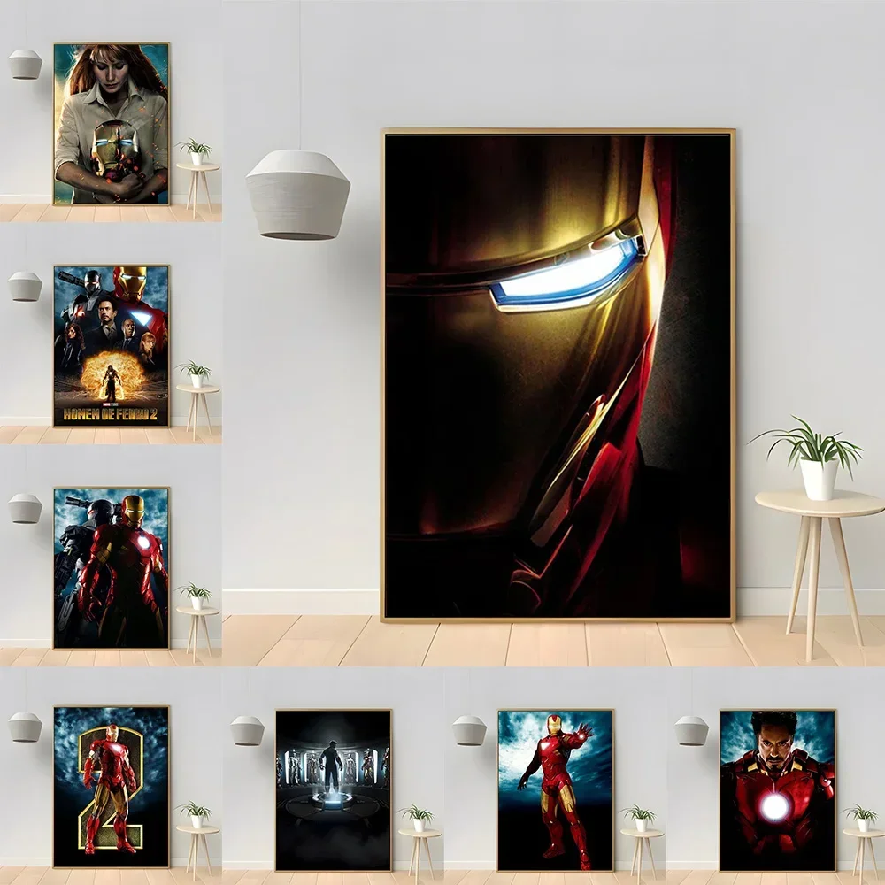 Marvel Superheroes Iron Man Series Home Living Room Bedroom Decorative Art Posters Kids Room Wall Mural Canvas HD Prints Gift