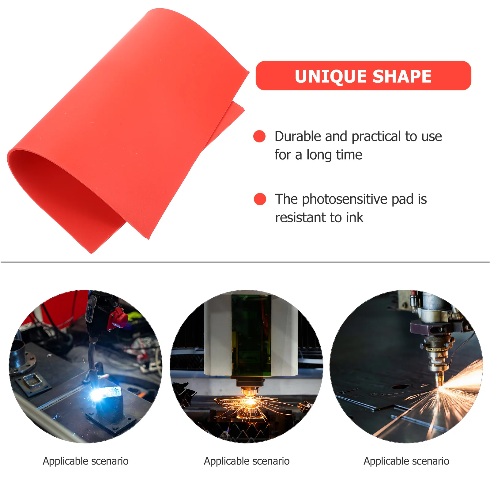 

Photosensitive Stamp Pad Mats Strong Ink Absorption Clear Imprints High Grade Rubber Material Portable Cushions Sealing