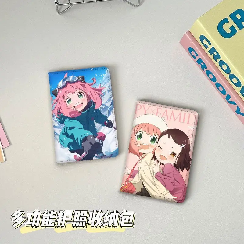 Anti-Theft Swipe Strap New Spy Play House Travel Passport Document Clip Multi-Functional Card Holder Anime