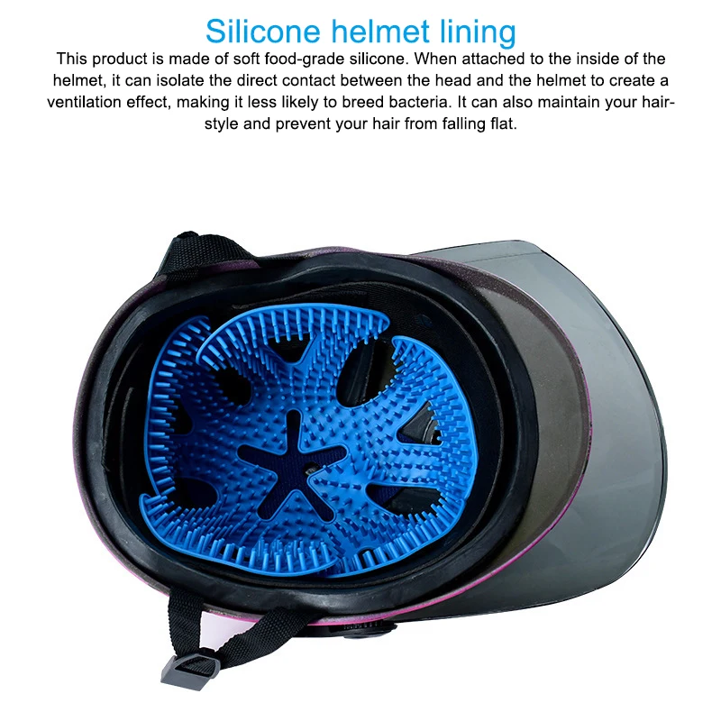 Esnek Kask Anti-deformasyon İç Silikon Ped Havalandırma Kask Astar Pedi Kask Dolgu Motosiklet bisiklet kaskı Aksesuarları