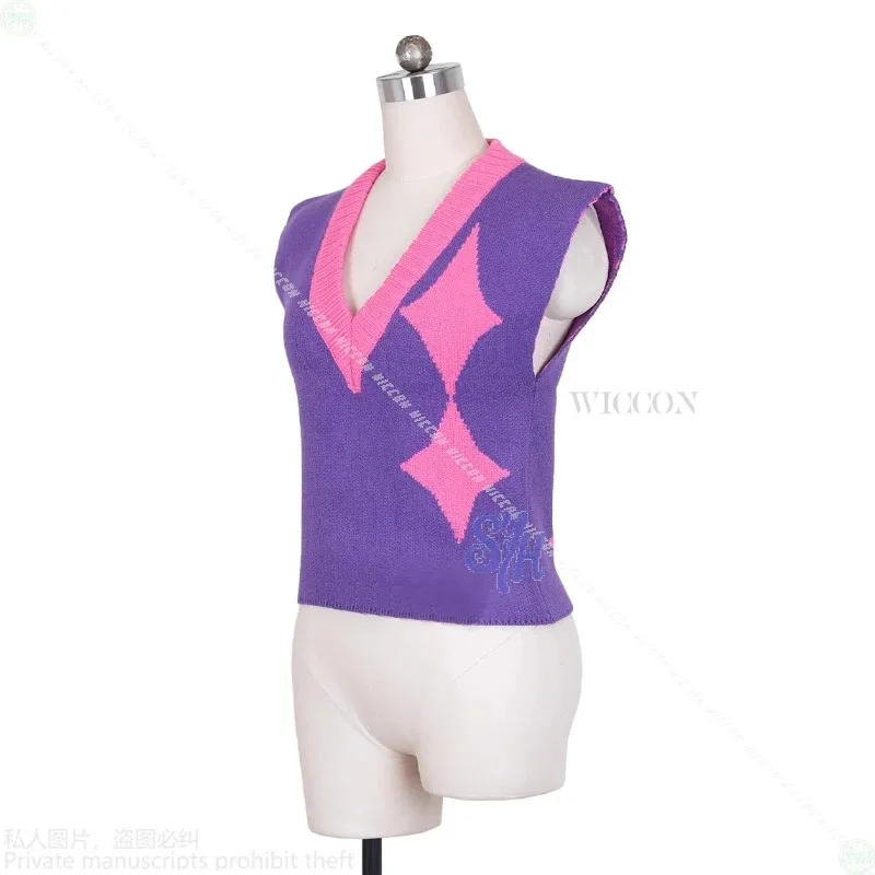 2020 الأولاد سر تأثيري Kpop شيطان فيلم أنيمي الصودا البوب زي Kawaii جميل الأرجواني سترة سترة تأثيري لطيف هالوين Cos25