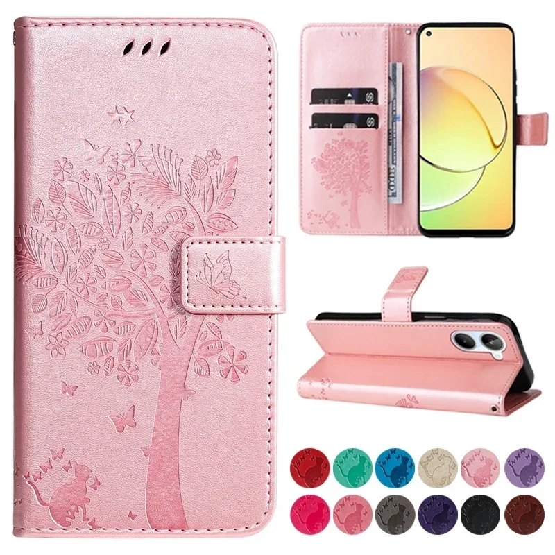 Wallet Magnetic Flip Leather Case For OPPO A98 A96 A94 A93 A92 A78 A77 A76 A74 A73 A72 A57 A57S A55 A54 A53 A53S A52 A36 A33