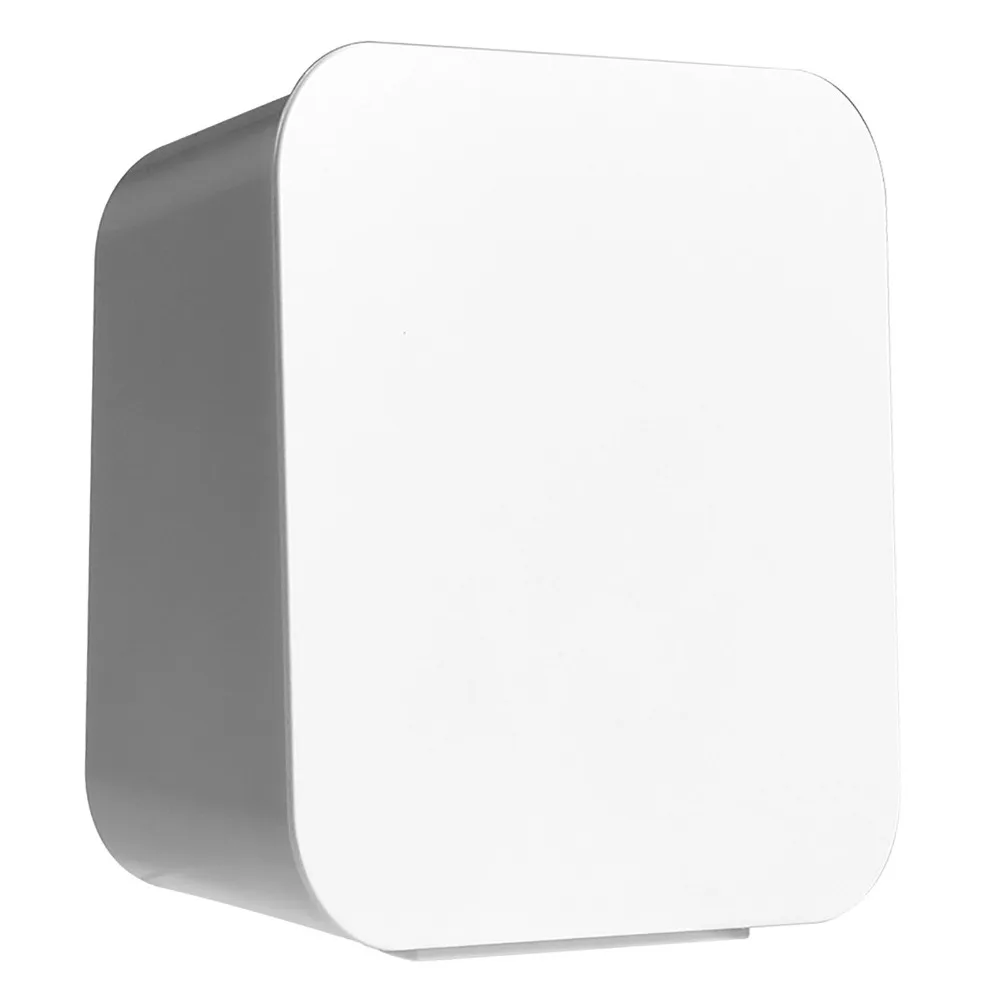 No Drill Installation Wall Cotton Swab Storage Box ABS White Wall Mounted Swab Container With Cover Wall Mounted Storage Box