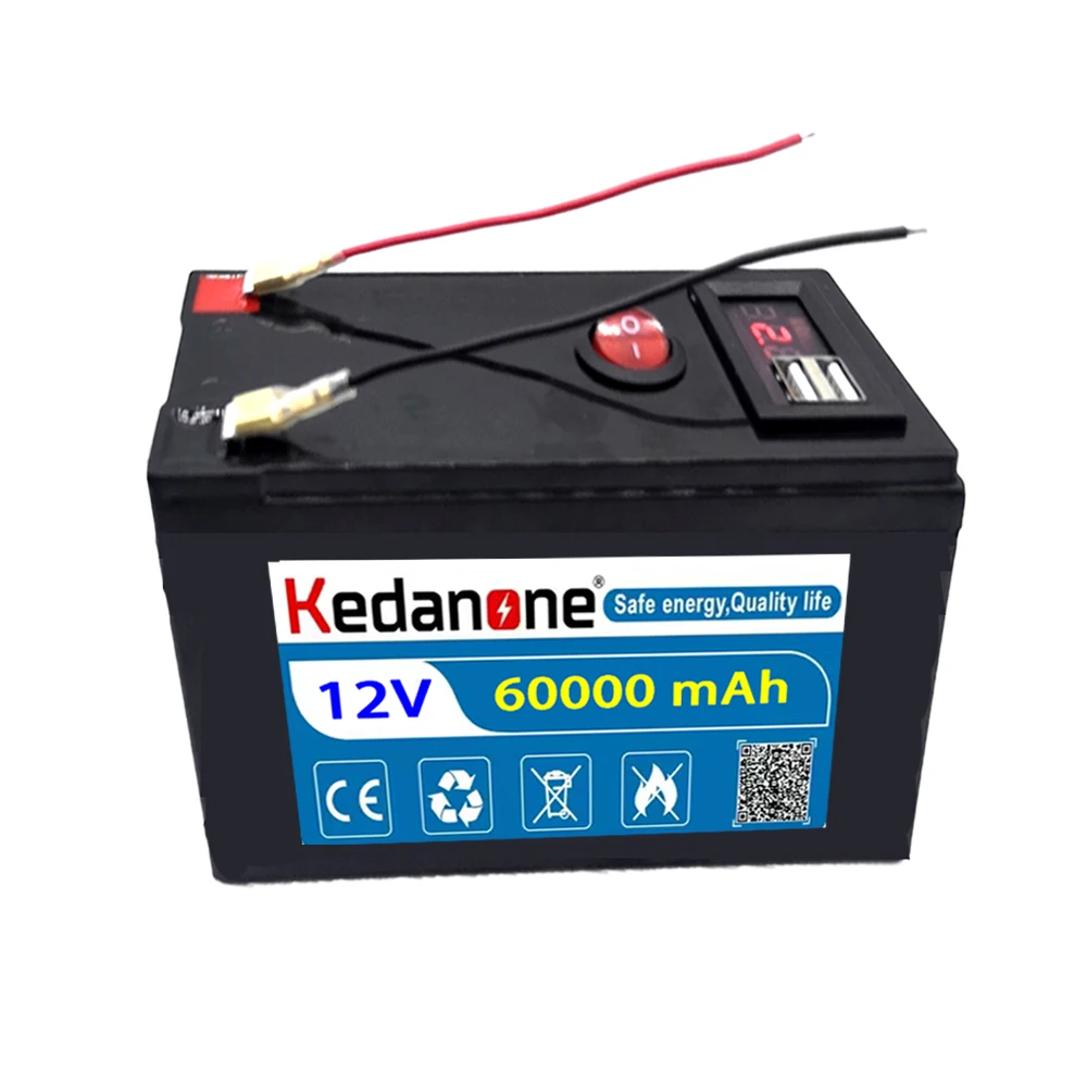 12V Battery 60Ah 80Ah 18650 super lithium battery pack suitable for solar energy and electric vehicle battery power display