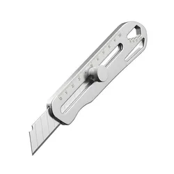 New Stainless Steel Utility Knife Steel Wallpaper Knife Holder Durable Sturdy Fast Cutting Manual Lock For Comfortable Grip