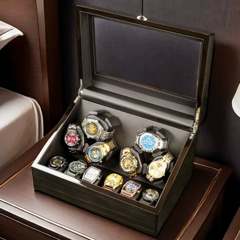 Automatic Watch Winder 12 Slots Mechanical Watch Winders Led Lights Silent Watches Winders Luxury Watches Storage Display Box
