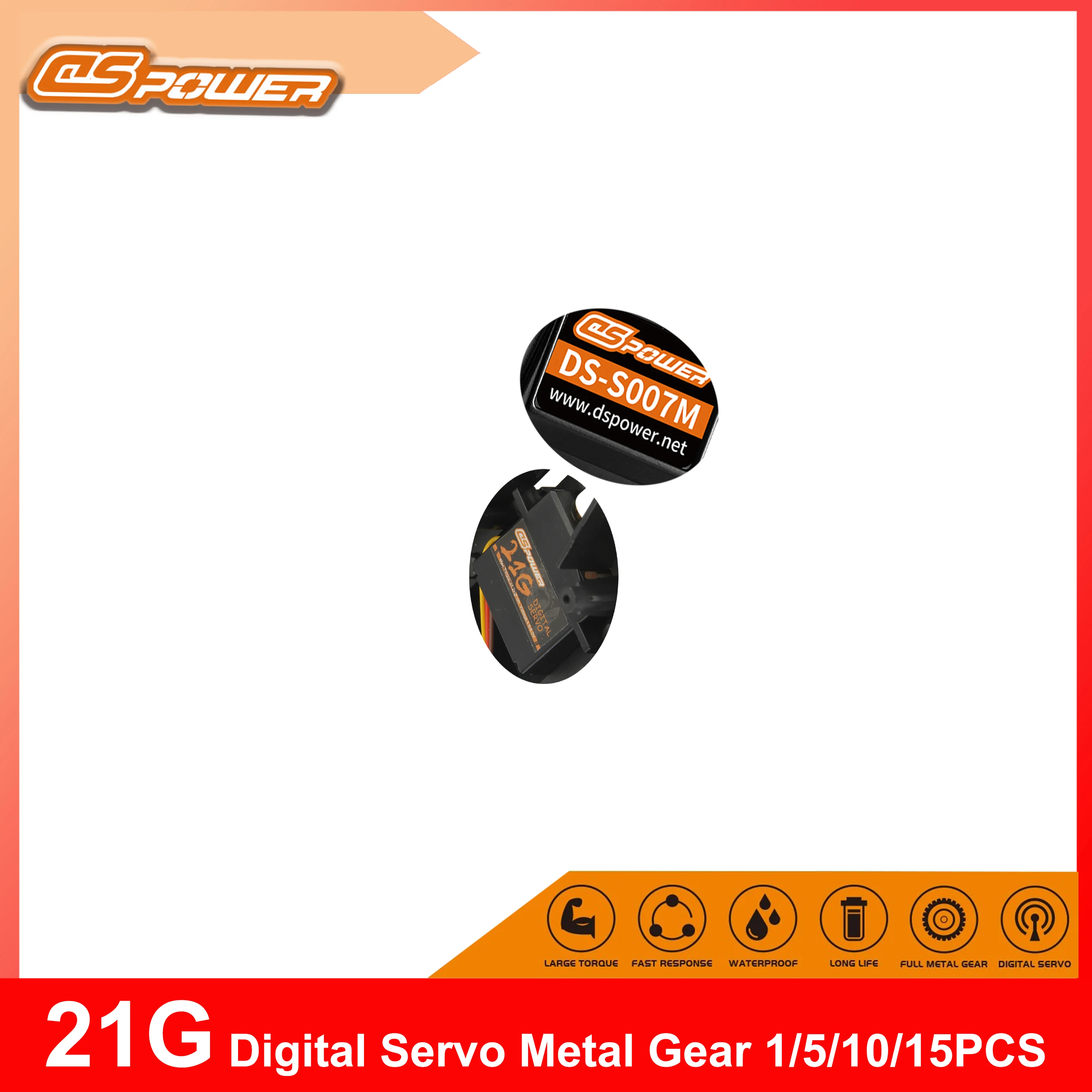 1/5/10/15PCS DSpower 21G Micro Digital Servo Metal Gear for 1/14 1/18 RC Crawler Car Boat Plane Model Robot Wltoys 144001 MN82