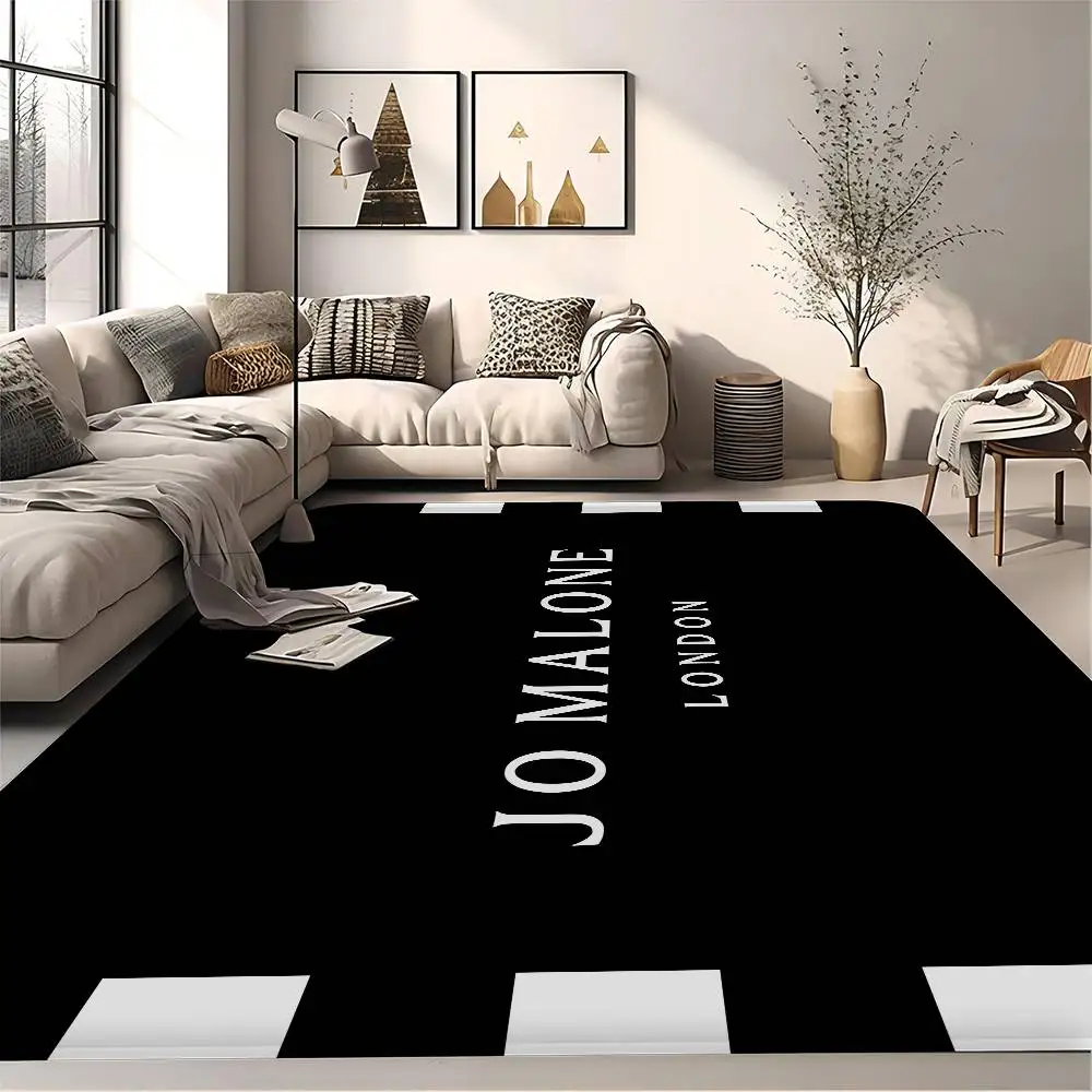 J-Jo M-Malone LOGO Fashion Door Mat Washable Non-Slip Living Room Sofa Chairs Area Mat Kitchen Toilet Rug