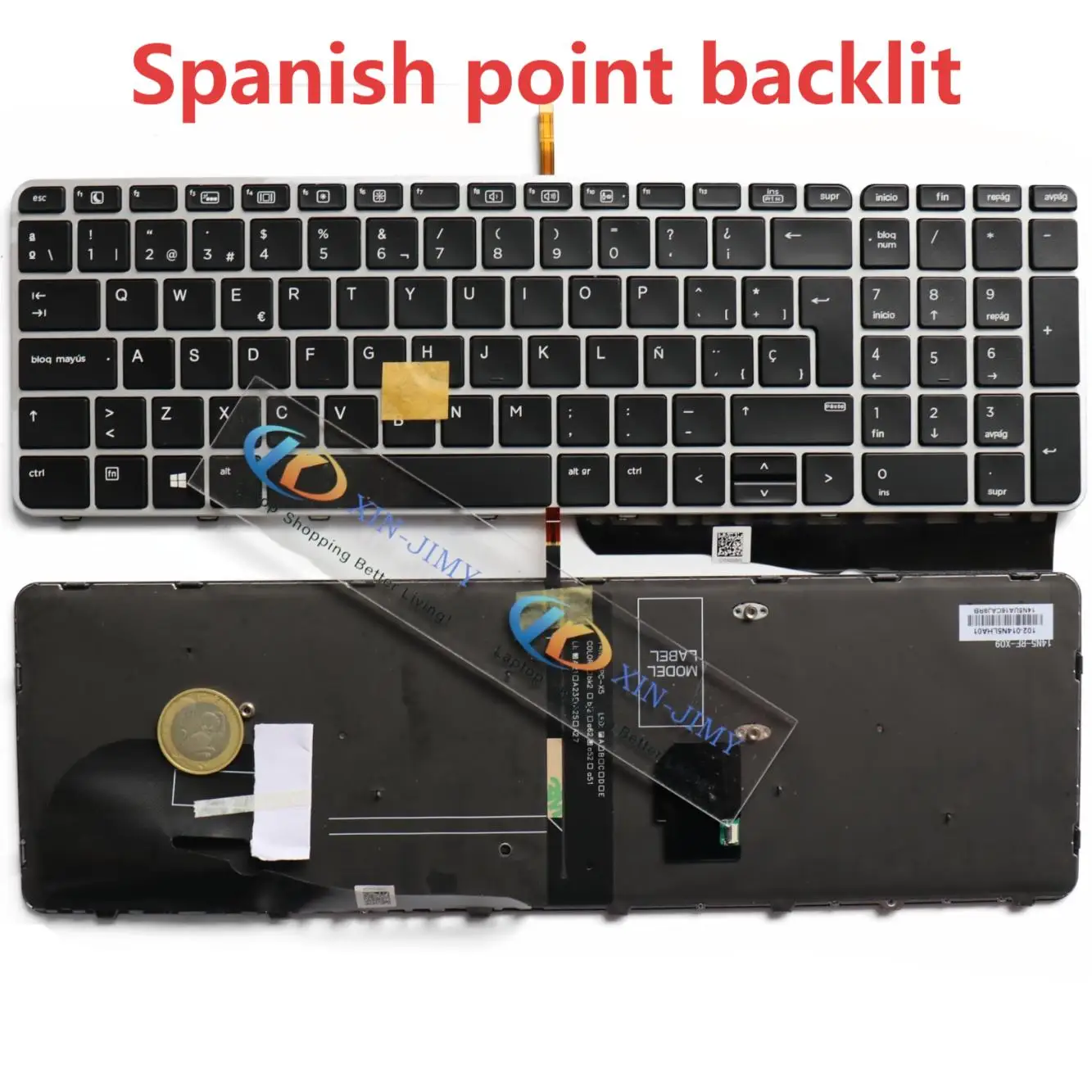 

850 G3 Spanish Backlit Keyboard For HP EliteBook 755 G3 755 G4 850 G3 850 G4 ZBook 15u G3 G4 With Frame HPM14N5