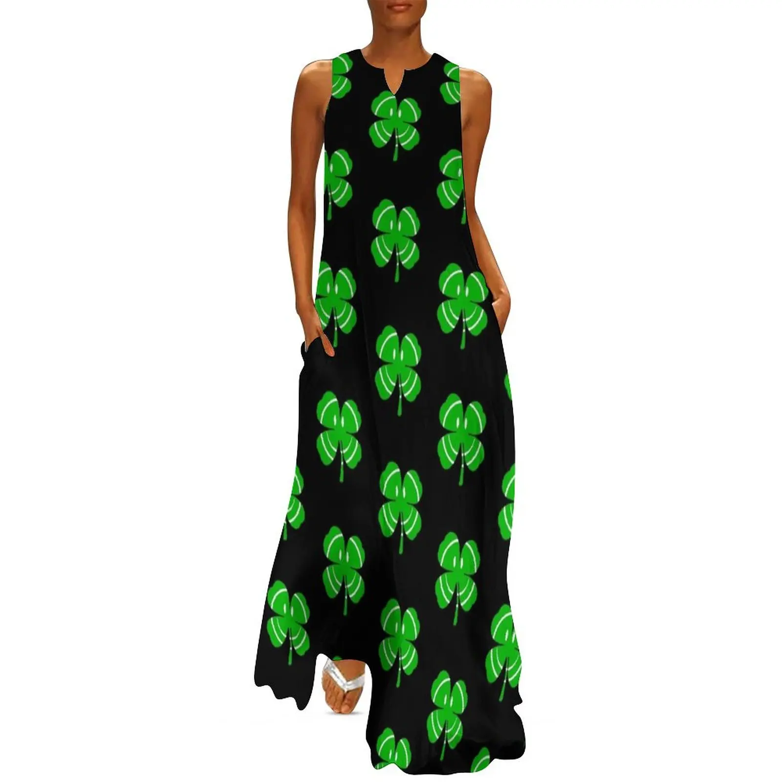 Feliz trevo irlandês vestido longo vestidos para baile de formatura vestidos de verão para as mulheres 2025 verão mulher vestido 2025 vestido de noite feminino