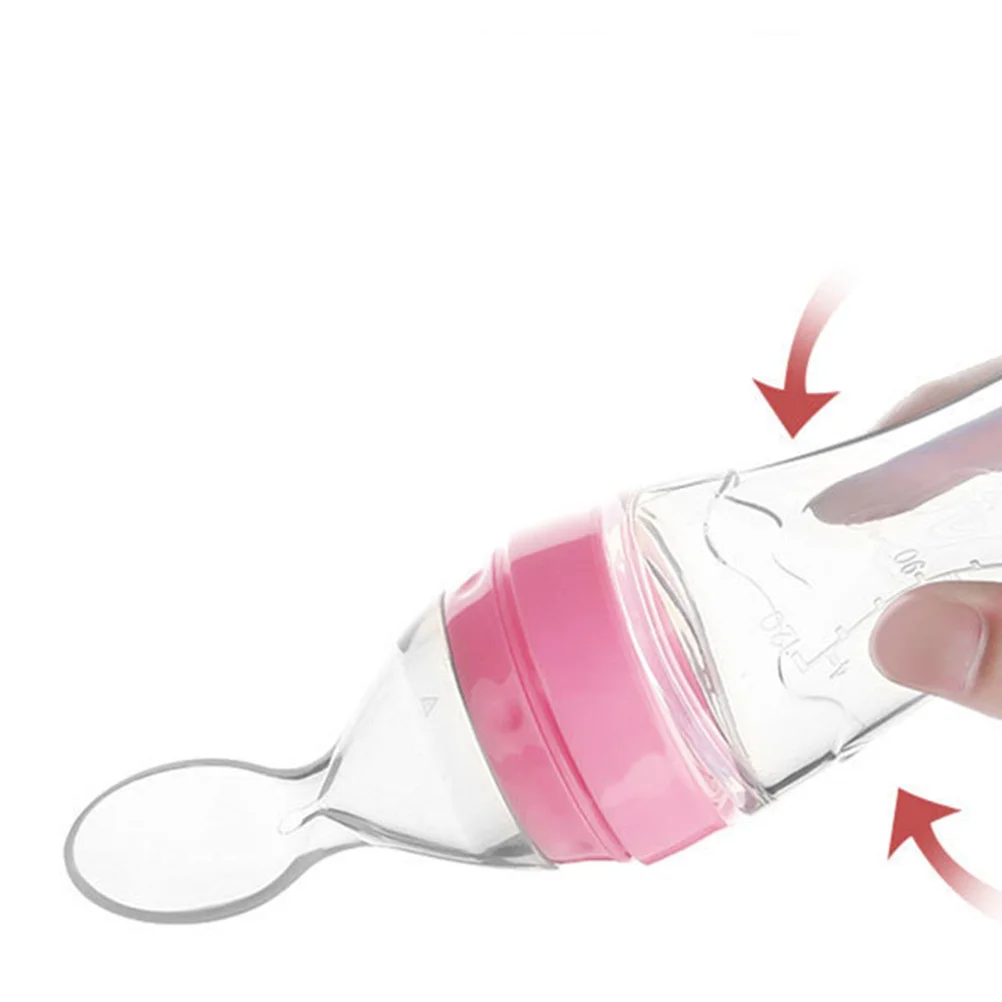 120 مللي تغذية الطفل زجاحة الضغط سيليكون الأرز لصق المغذية الرضع زجاجة تستخدم في الرضاعة سهلة استخدام زجاجات تستخدم في الرضاعة تغذية الطفل