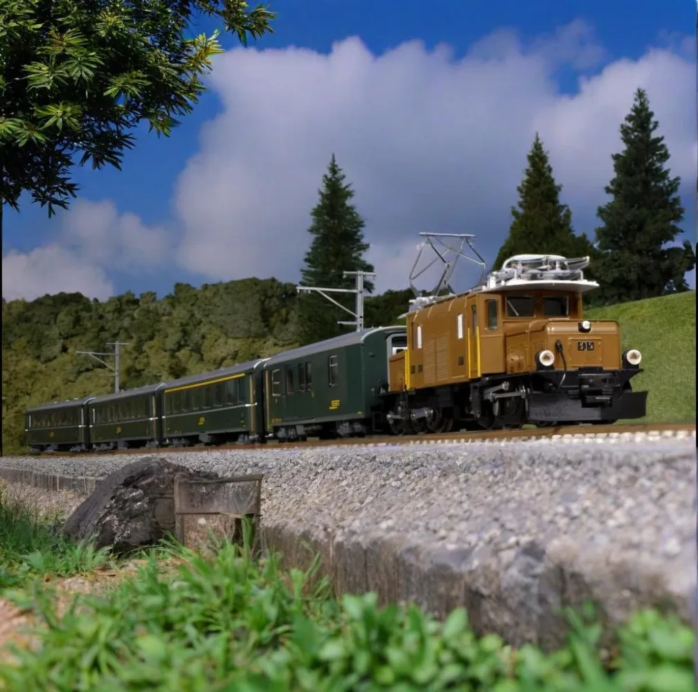 KATO N Scale 1/160 Model Train Ge6/6-I Crocodile Locomotive Alpine Green Livery 3103-1 10-1987 Train Set Boys' Toy Gift