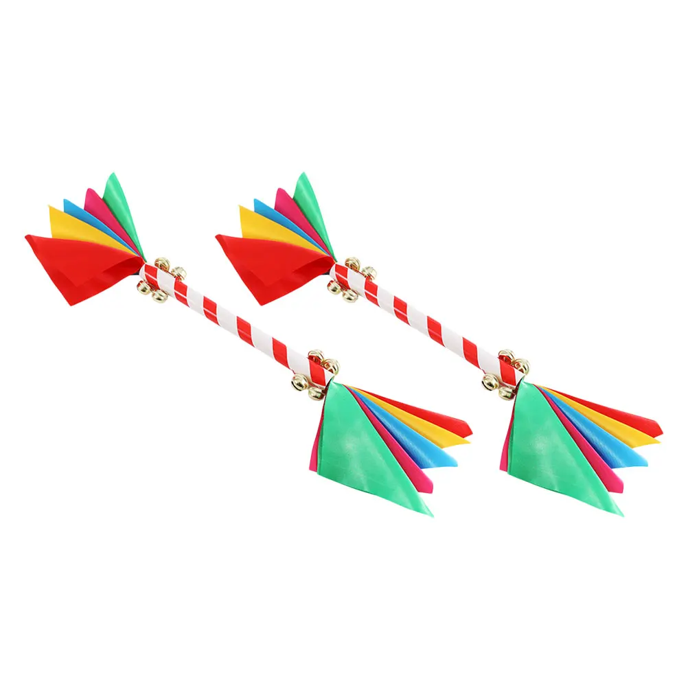 

2pcs Cheerleading Props Glossy Cloth Ring Eye-Catching Color Portable Handle Sparkle Performance Party Festival Sports Dance