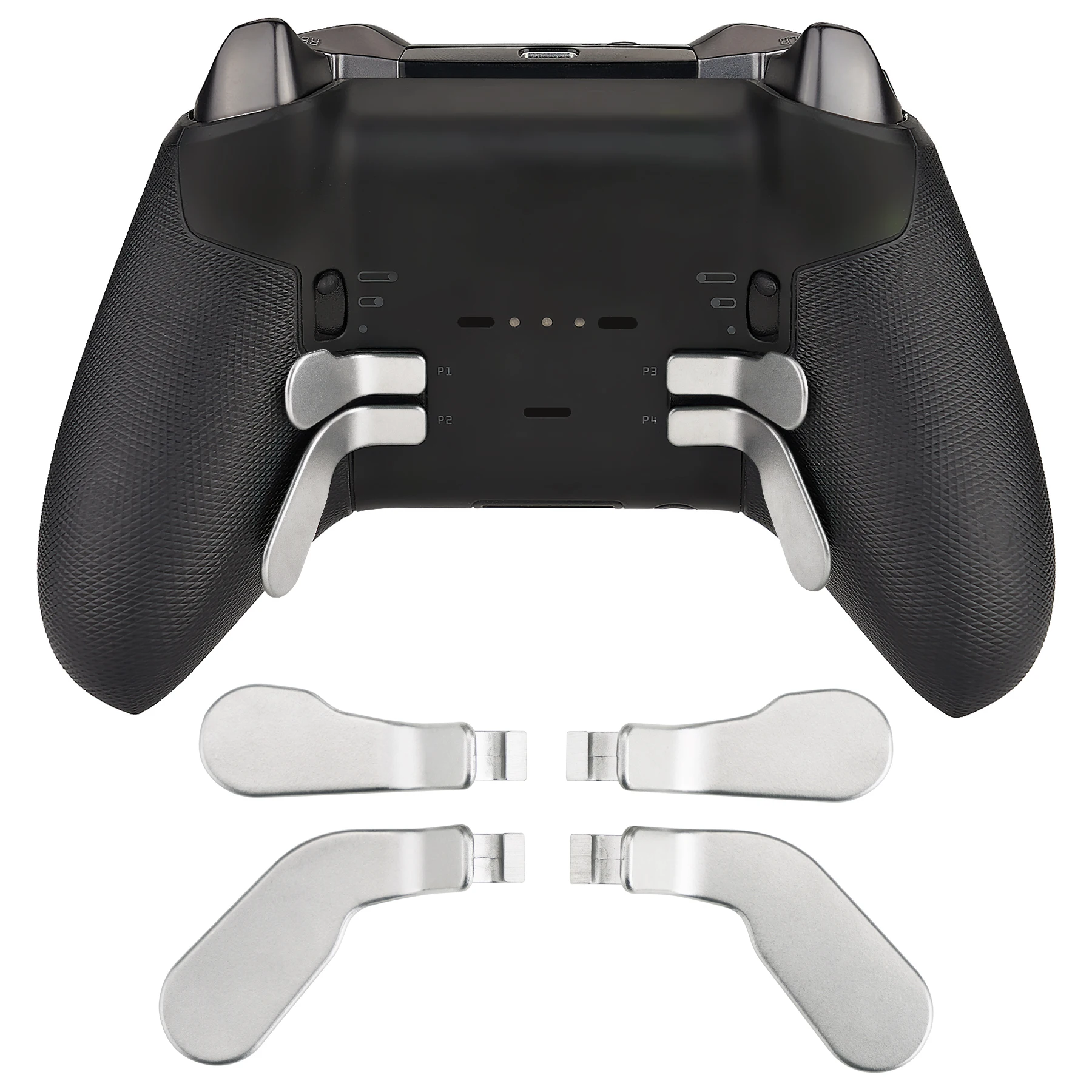 eXtremeRate – palettes de rechange en métal et acier inoxydable, déclencheur de cheveux pour contrôleur Xbox One Elite série 1/série 2
