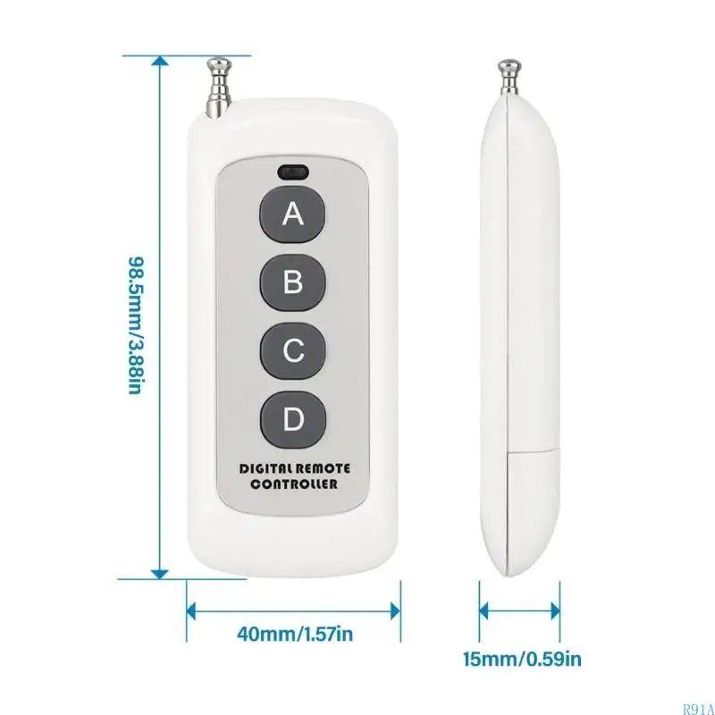 R91A Darage Door التحكم عن بعد 433 ميجا هرتز التحكم اللاسلكي عن بعد 3 4 زر