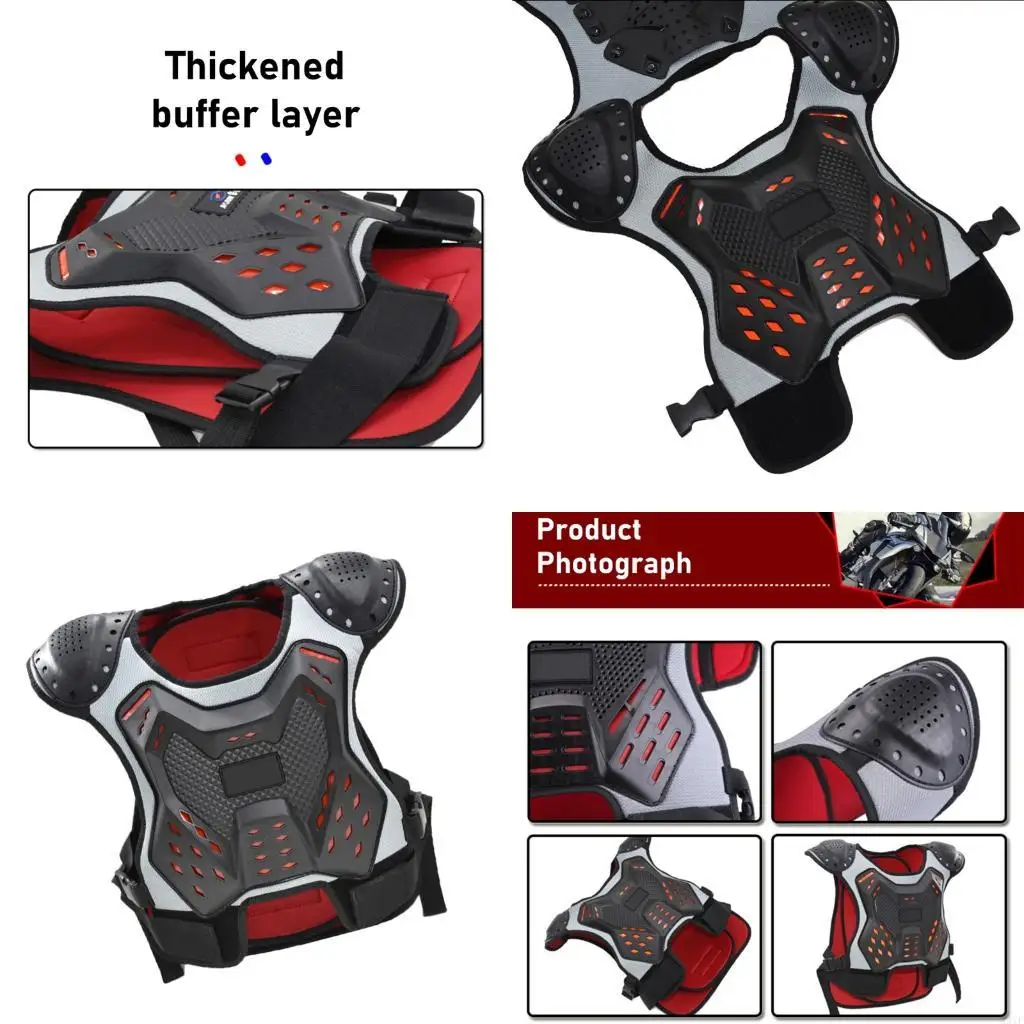 

Lightweight Breathable Protective Gear Kids Chest Vest for Comfortable Outdoor Activities with Bendable Back X37F