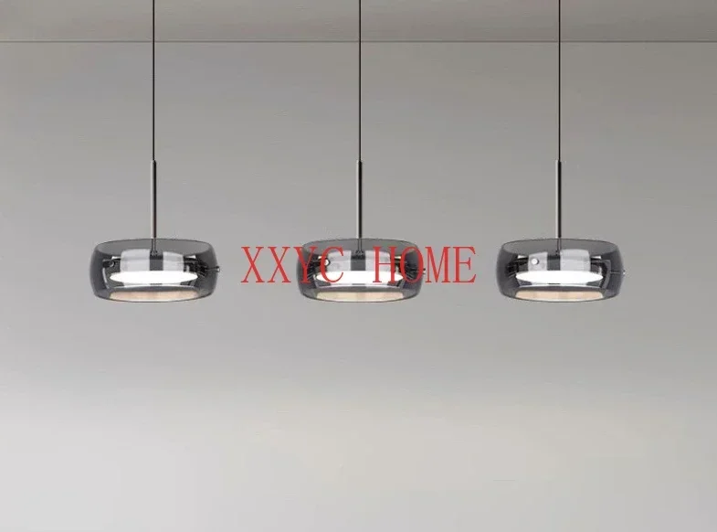 

Modern Minimalist Dining Table Lamp High-Grade Light Luxury Minimalist Glass Three-Head Bar Dining Room Zhongshan Lamps