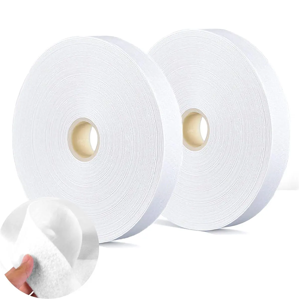 ABNH 2Rolls JellyRoll Batting Strips ForRugs 2 1/4 in 70 Yds,Needle Punched Cotton Blend Batting Roll with Fabric Tube Maker
