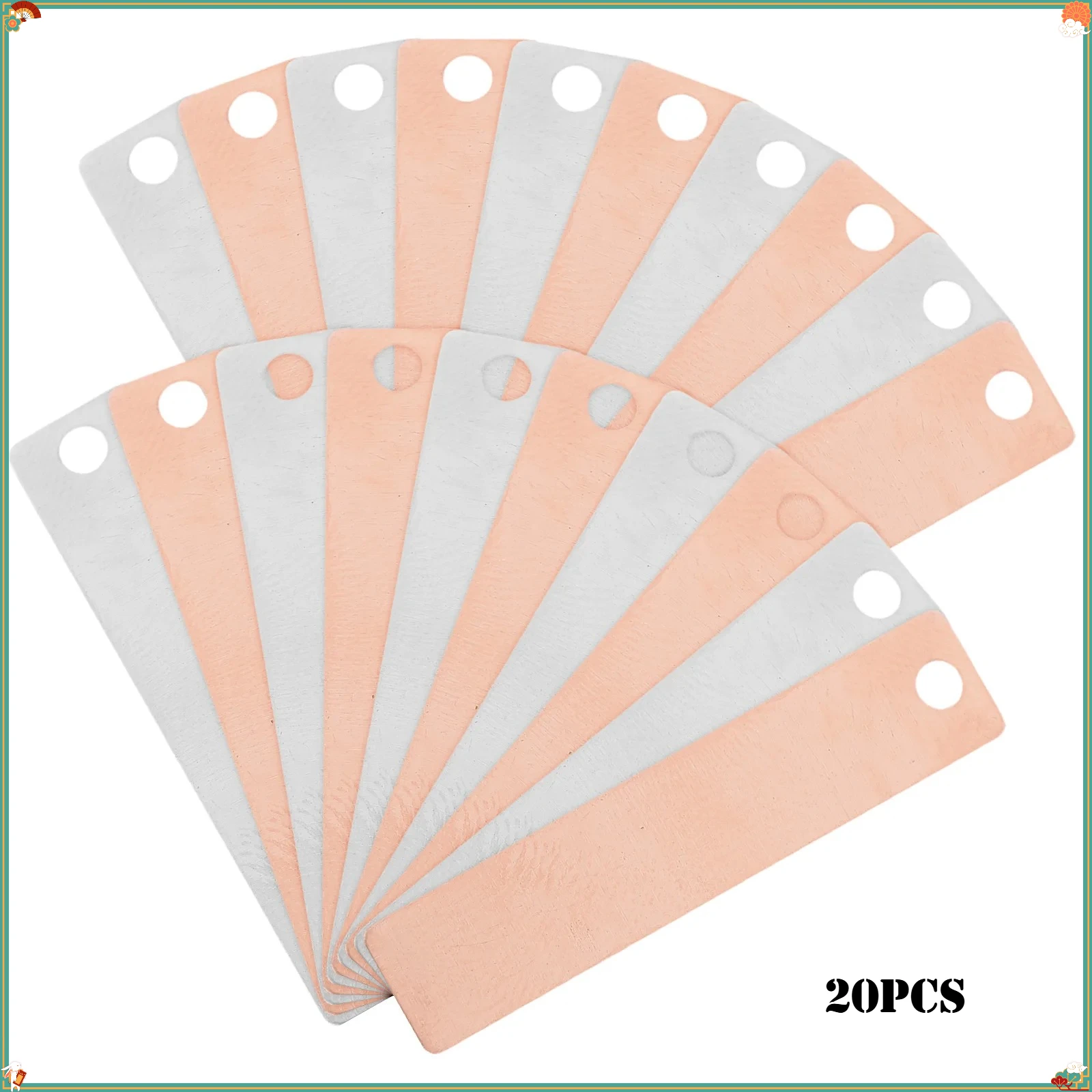 20Pcs Copper Zinc Metal Sheets Strips DIY Science Experiment Accessories Replacement Anode Plate Student Kids Learning Supplies