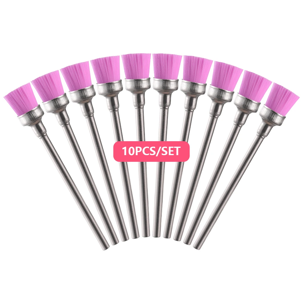 5/10PCS Nail Drill Bits Milling Cutter Cleaning Brushes for Clean Electric Nail Machine File Nail Art Manicure Pedicure Tools