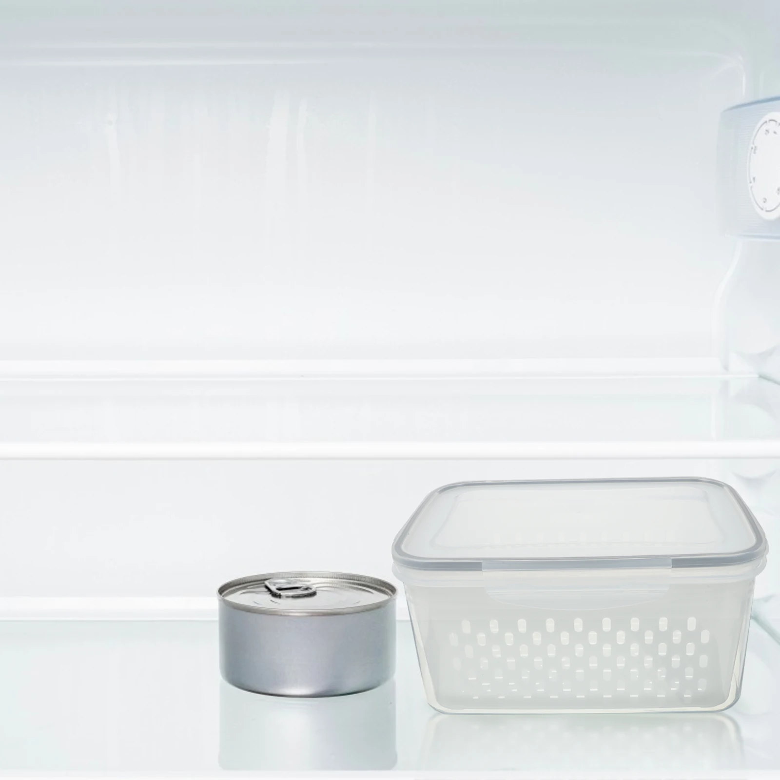 

PP5 Silica Gel Kitchen Drain Basket Storage Bin Crisper Refrigerator ganizer Food Grade Container Large Capacity Fruit Box