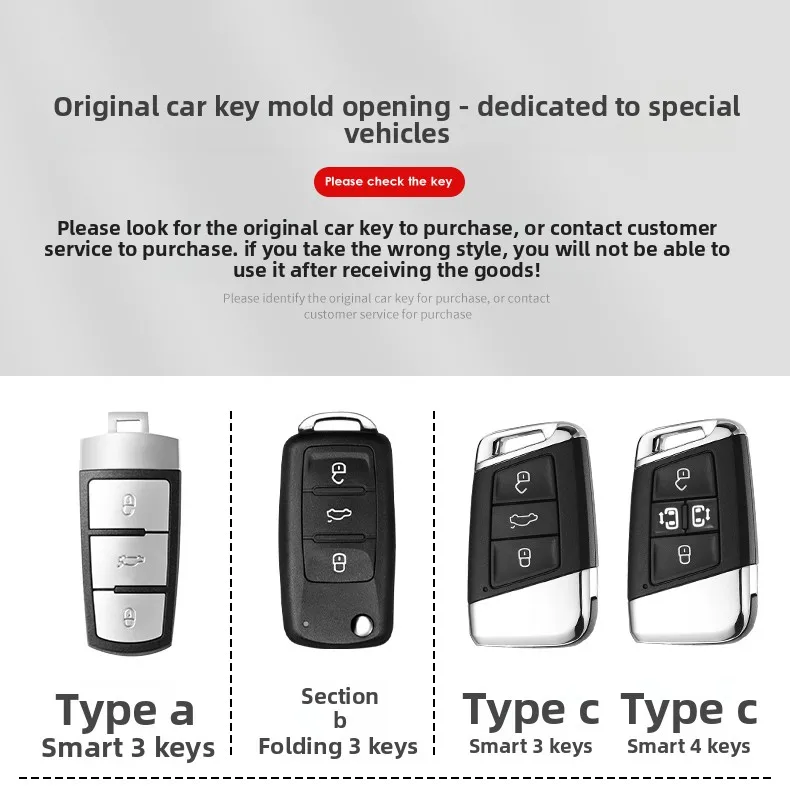 Suitable for Volkswagen key protection case, Lavida Sagitar Bora CC, Tanyue Tange, high-end Polo Passat, Tuyue Lingdu shell