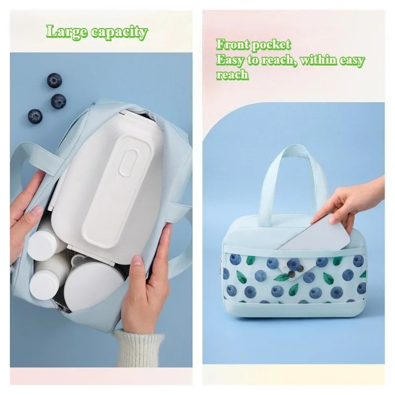 Neue Trendige Obstsalat-Lunch-Tasche, Isolierte Kühltasche mit Reißverschluss, Auslaufsichere Thermotasche für Schule, Büro, Essen, Lunchbox – Detail 6