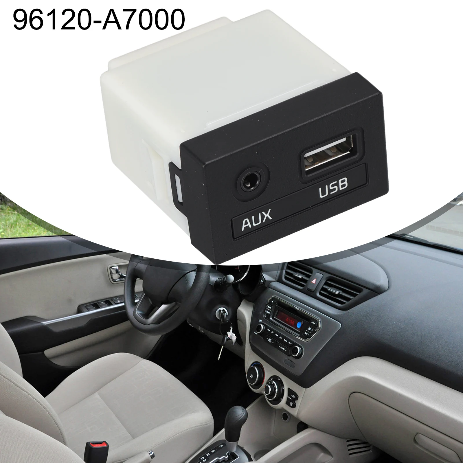 Newest Sale AUX USB 2.0 Socket Assy For Kia K3 Forte for cerato 2014-2015 OEM Part Number 96120-A7000 Replacement Car