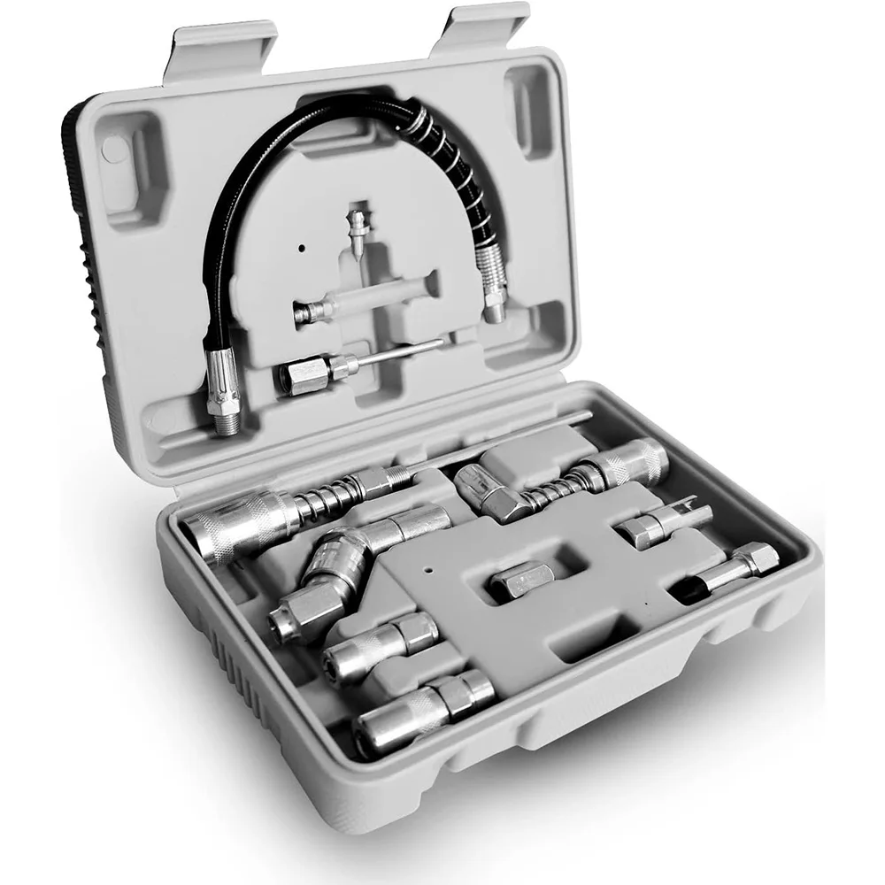 

12 Piece Grease Gun Accessory Set Grease Coupler Kit and Grease Gun Attachments Kit