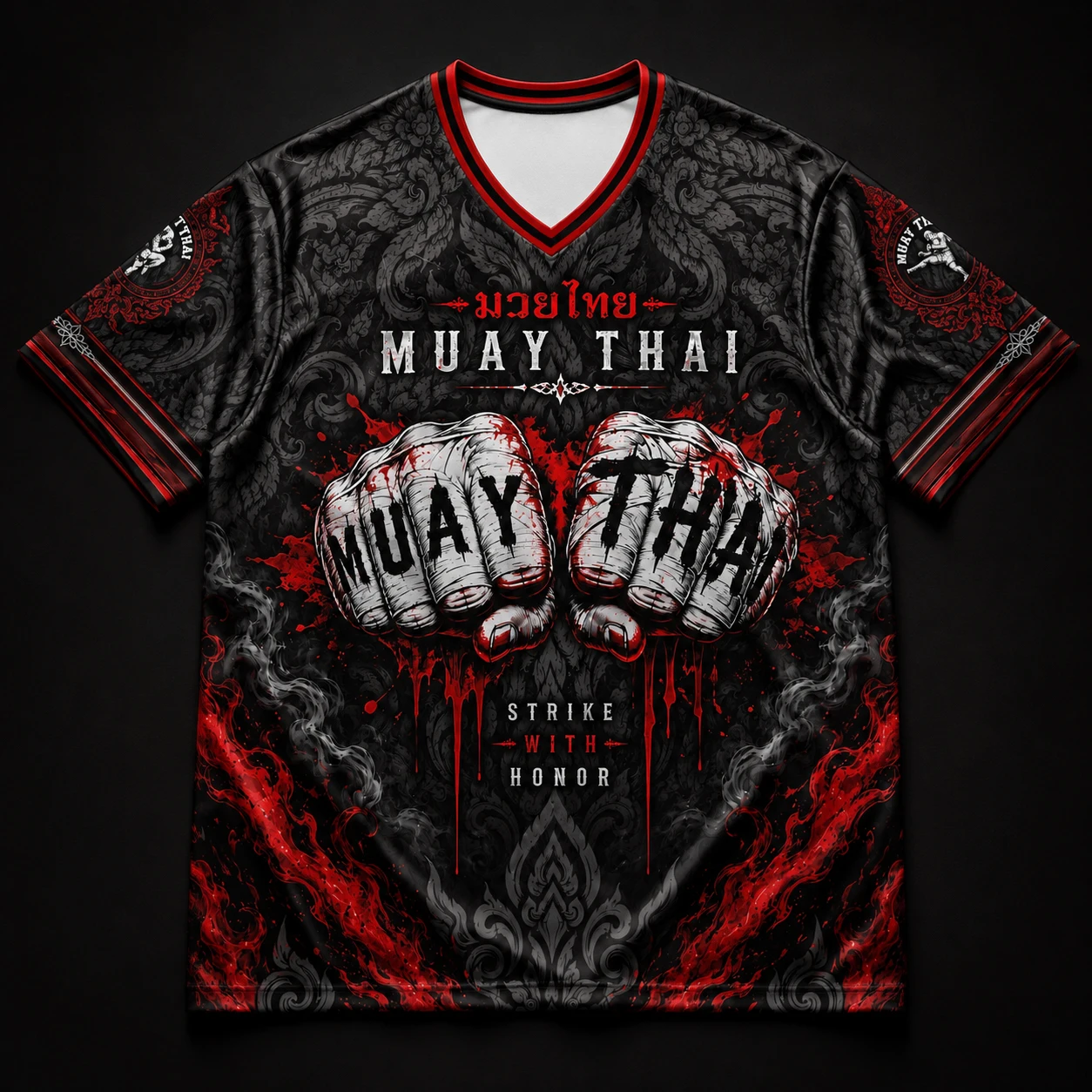 Muay Thai Boxing Jersey Men Women Short Sleeve T Shirt Y2K Oversized Streetwear Full Print Kickboxing Training Casual Sports Tee