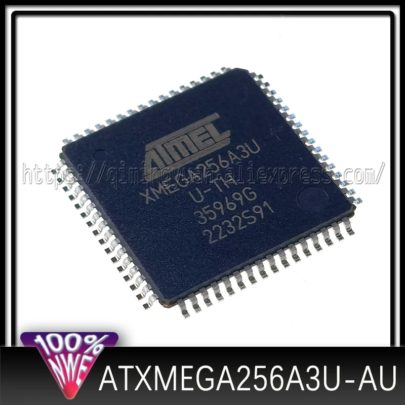 ATXMEGA256A3U-AU QFP-64 New Original 8-bit Microcontrollers - MCU AVR8 256KB FLSH 16KB