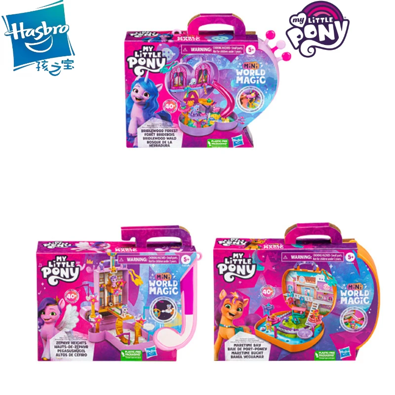 

Hasbro My Little Pony Mini World Magic Compct Creation Castle Zipp Izzy Hitch Sunny Action Figures Girls Play House Toy Gift